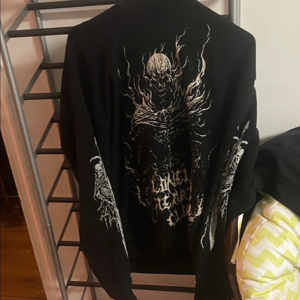 Men's Black Graphic Lightweight Jacket